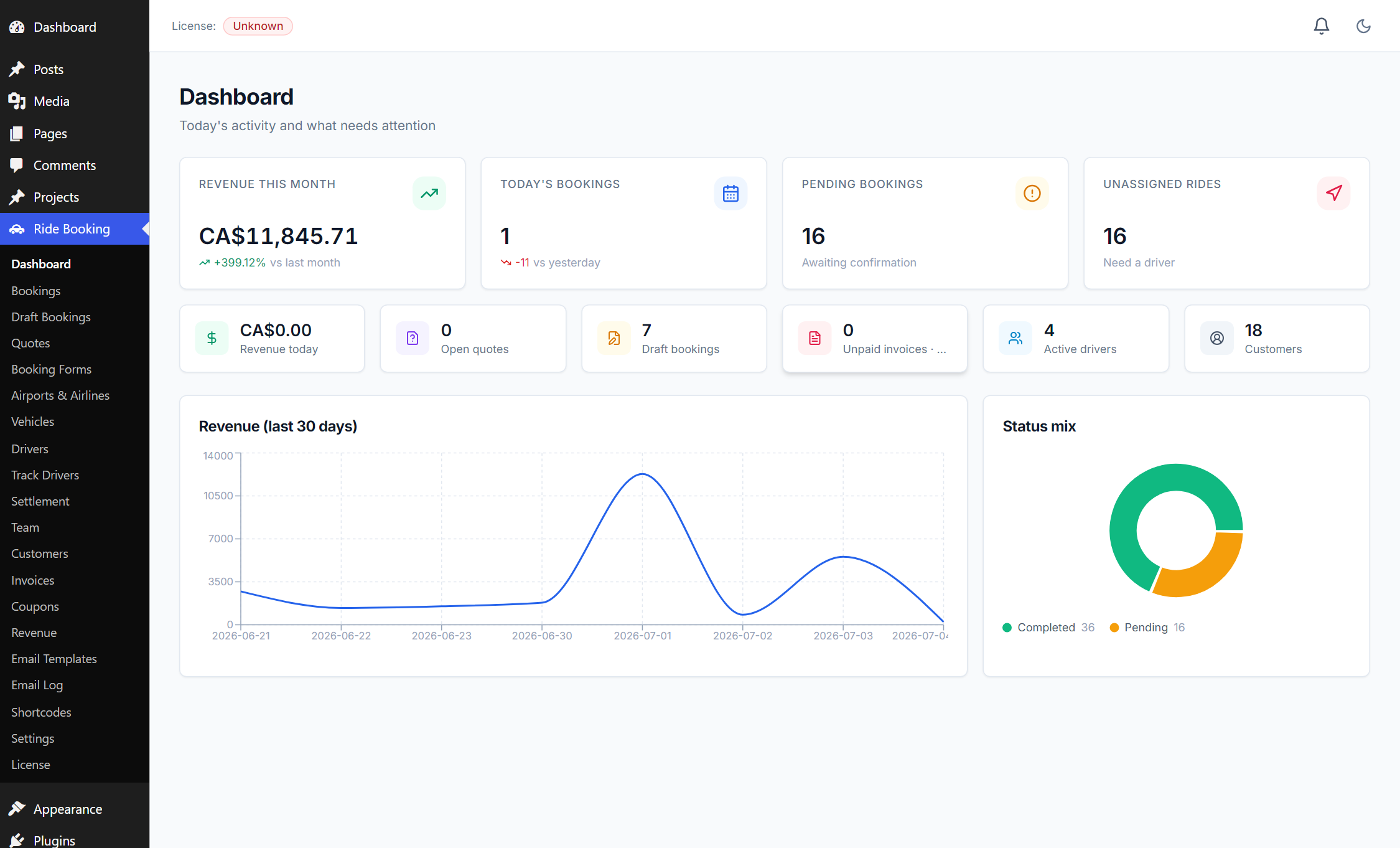 The dispatch dashboard