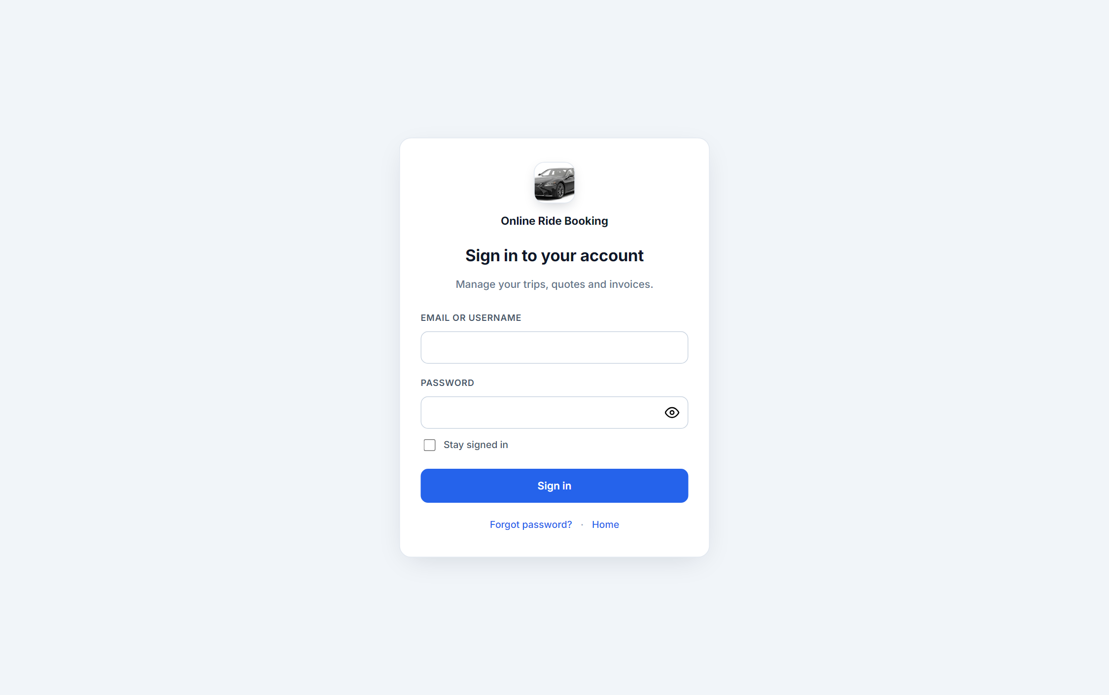 The branded sign-in page